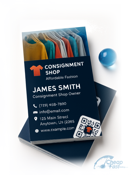 500 Fast Standard Rectangle 2x3.5 16pt Premium Matte Consignment Shop Owner Business Cards