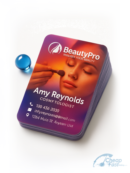 250 Affordable Rounded Corners 2x2 14pt Uncoated Cosmetologist Business Cards