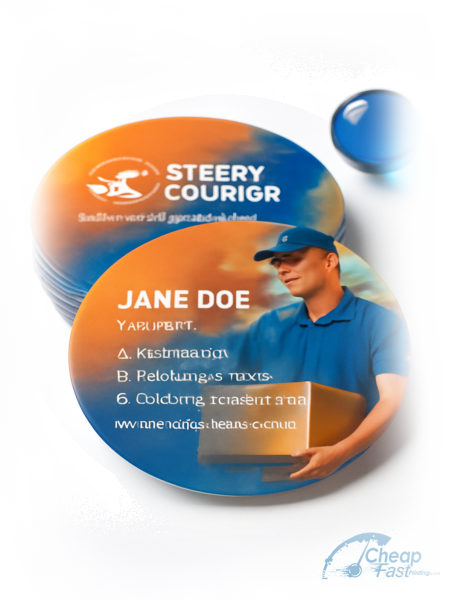 5000 Express Circle 3" Circle 13pt Premium Linen Courier Messenger Business Cards