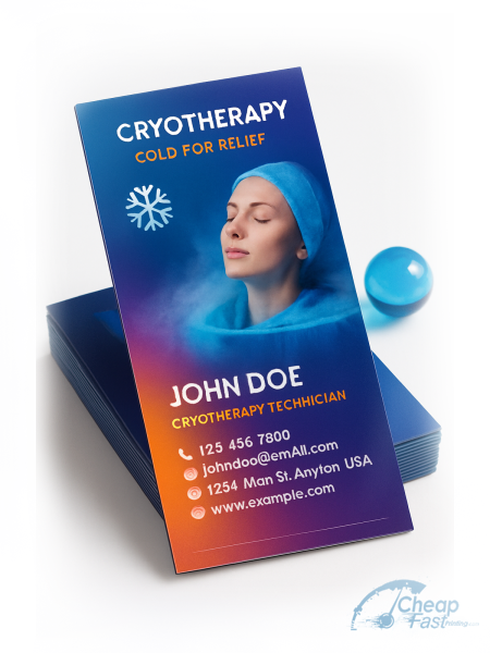 500 Price Savvy Slim Rectangle 1.5x3.5 14pt Uncoated Cryotherapy Technician Business Cards