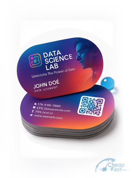 2500 Prompt Oval 2.5x3.5 16pt Premium Matte Data Scientist Business Cards