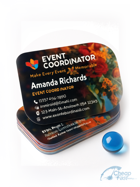 1000 Swift Half Circle 3.5x1.75 14pt Gloss Event Coordinator Business Cards