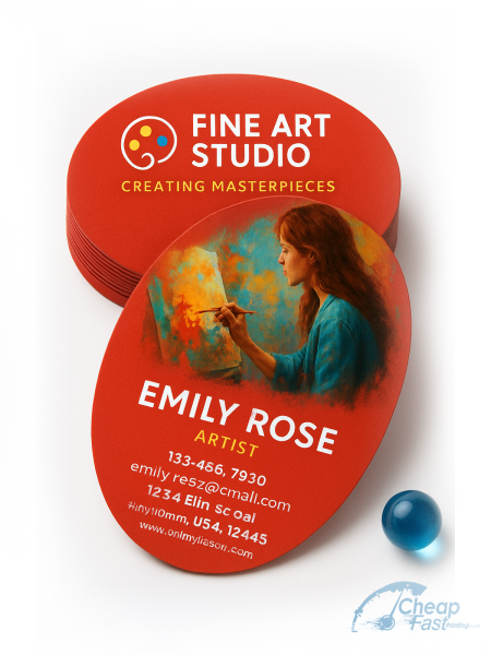 Fine artist business card example