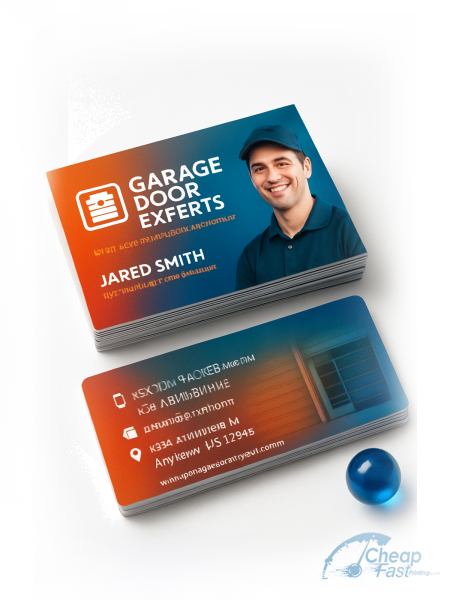 500 Price Savvy Slim Rectangle 1.5x3.5 14pt Uncoated Garage Door Technician Business Cards