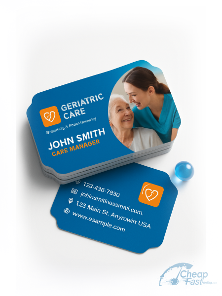 1000 Deal Die Cut 2x3.5 16pt Premium Matte Geriatric Care Manager Business Cards