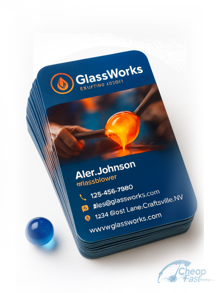 250 Speedy Rounded Corners 2x2 16pt Premium Matte Glass Blower Business Cards