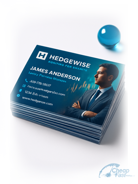 500 Low Priced Slim Rectangle 1.5x3.5 16pt Premium Matte Hedge Fund Manager Business Cards