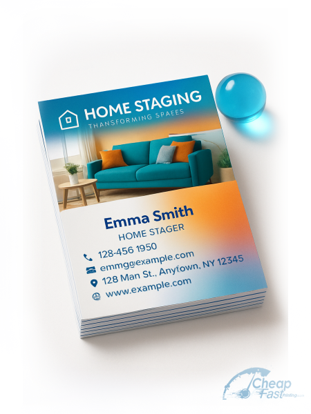 2500 Best Value Standard Rectangle 2x3.5 100lb Matte Cover Home Stager Business Cards