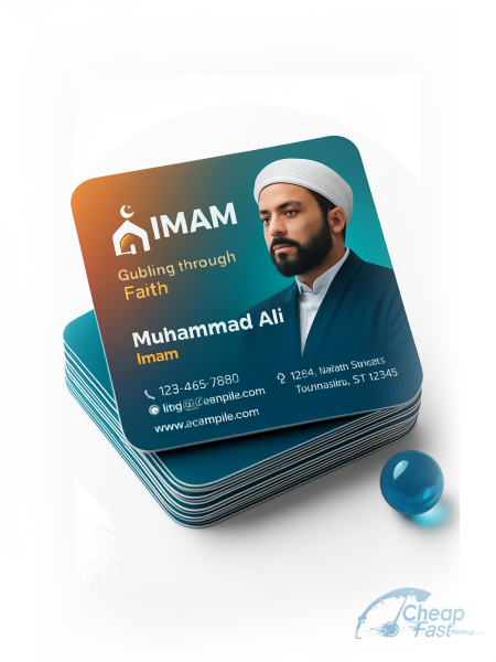 250 Entry Level Rounded Corners 2x2 14pt Gloss Imam Business Cards