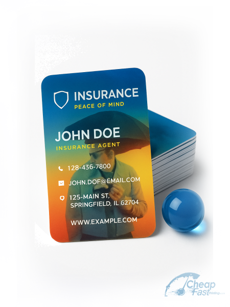1000 Low Cost Rounded Corners 2x3.5 18pt Ultra Premium Pearl Insurance Agent Life Health Business Cards