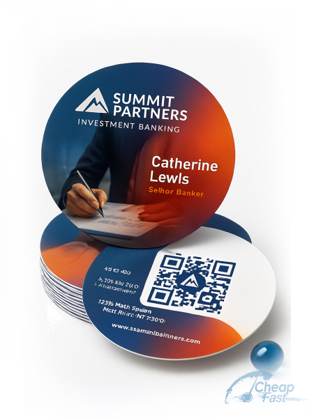 1000 Swift Circle 3" Circle 14pt Uncoated Investment Banker Business Cards