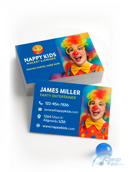 500 Rush Standard Rectangle 2x3.5 18pt Ultra Premium Pearl Kid S Party Entertainer Business Cards