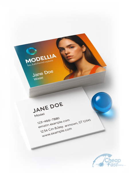 500 Fast Standard Rectangle 2x3.5 13pt Premium Linen Model Business Cards