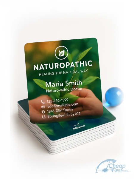 100 Value Square 2x2 16pt Premium Glossy Naturopathic Doctor Business Cards