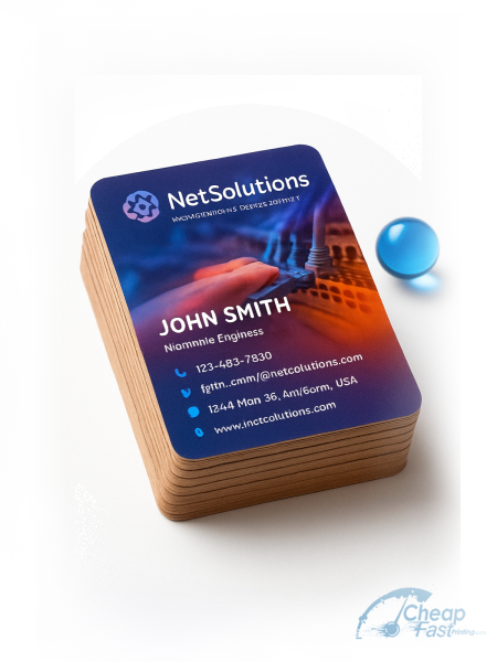 2500 Prompt Square 2x2 18pt Premium Kraft Network Engineer Business Cards