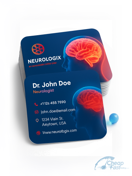 5000 Accelerated Rounded Corners 3x3 14pt Uncoated Neurologist Business Cards