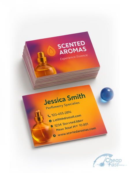 500 Price Savvy Standard Rectangle 2x3.5 16pt Premium Glossy Perfumer Business Cards