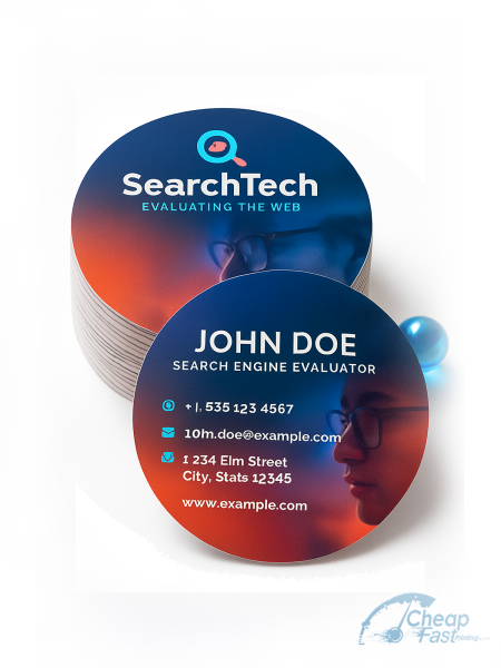 1000 Swift Circle 3" Circle 18pt Ultra Premium Pearl Search Engine Evaluator Business Cards