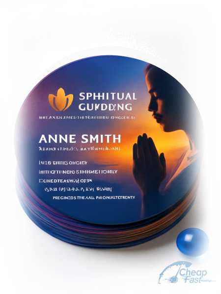 5000 Express Circle 3" Circle 13pt Premium Linen Spiritual Director Business Cards