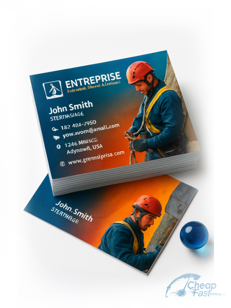 2500 Best Value Standard Rectangle 2x3.5 18pt Ultra Premium Pearl Steeplejack Business Cards