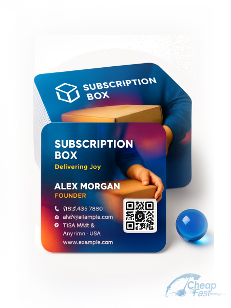 5000 Cost Effective Rounded Corners 3x3 18pt Ultra Premium Smooth White Subscription Box Founder Business Cards