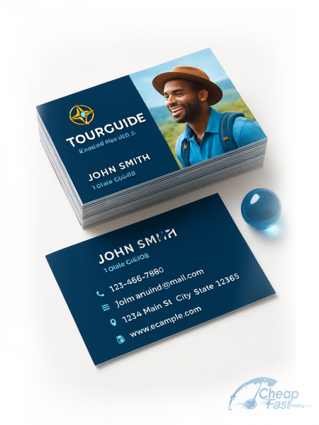 100 Urgent Slim Rectangle 1.5x3.5 18pt Ultra Premium Smooth White Tour Guide Business Cards