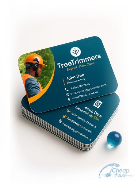 250 Affordable Half Circle 3.5x1.75 16pt Premium Matte Tree Trimmer Business Cards