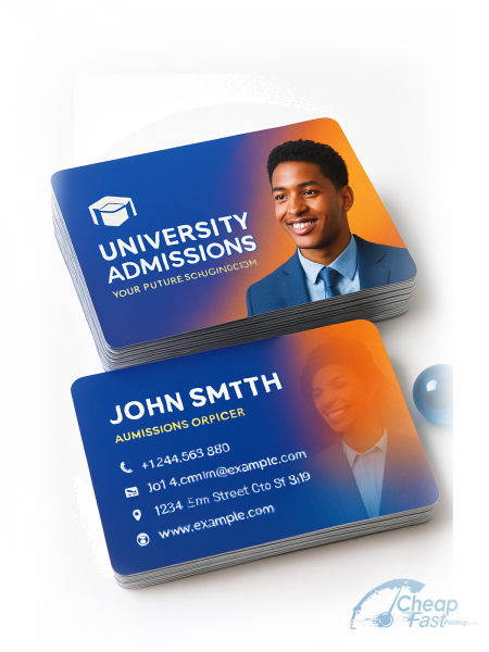 2500 Best Value Standard Rectangle 2x3.5 14pt Uncoated University Admissions Officer Business Cards