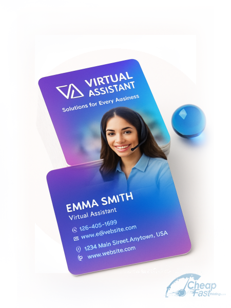 500 Price Savvy Square 2x2 16pt Premium Matte Virtual Assistant Va Business Cards