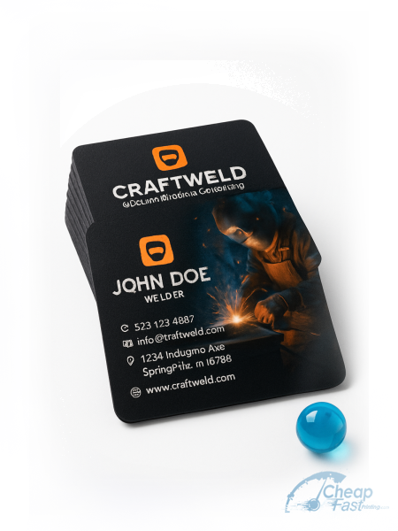 2500 Rapid Square 2x2 38pt Trifecta Black Welder Business Cards