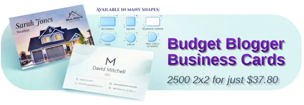 2500 Budget Square 2x2 18pt Ultra Premium Smooth White Blogger Business Cards