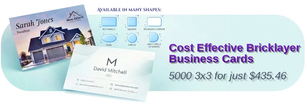 5000 Cost Effective Rounded Corners 3x3 16pt Premium Matte Bricklayer Business Cards