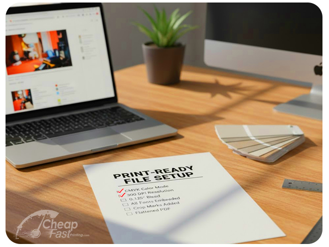 File setup checklist for document printing