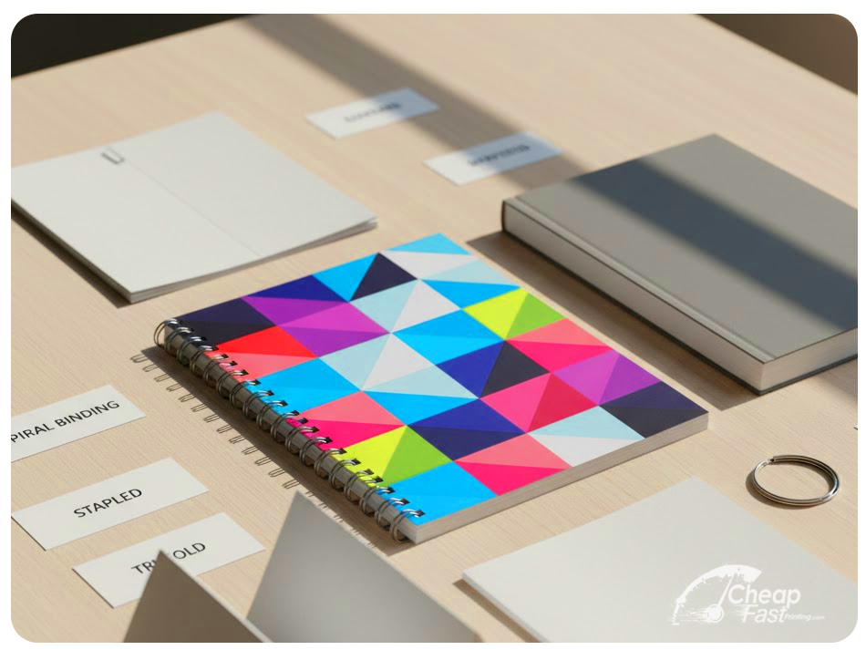 Examples of binding, folding, and stapling