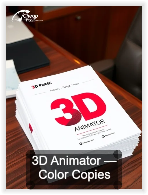 3d Animator business card design sample