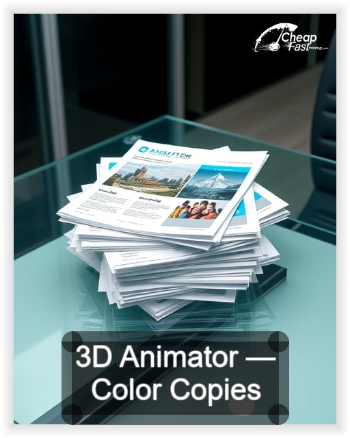 3d Animator business card design sample
