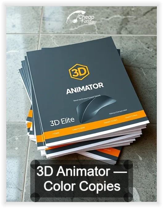 3d Animator business card design sample