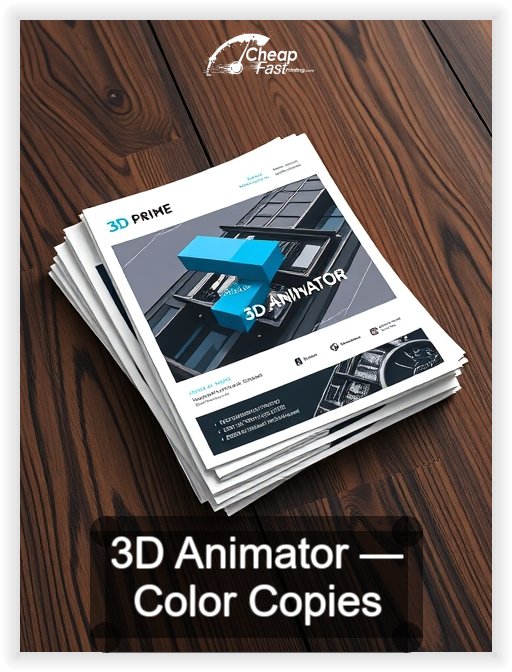 3d Animator business card design sample