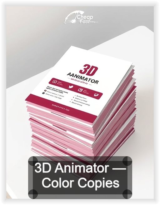 3d Animator business card design sample