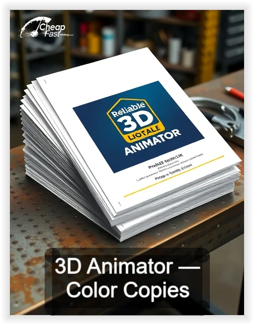 3d Animator business card design sample