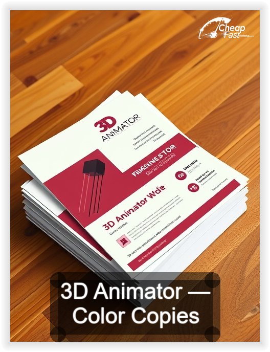 3d Animator business card design sample