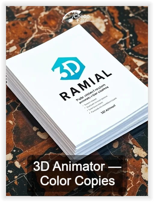 3d Animator business card design sample