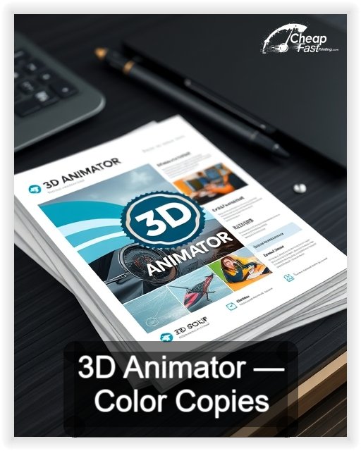 3d Animator business card design sample