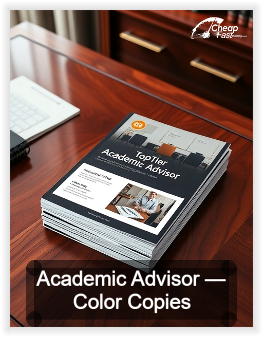 Academic Advisor business card design sample