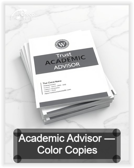 Academic Advisor business card design sample