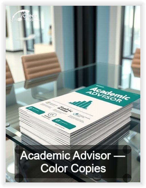 Academic Advisor business card design sample