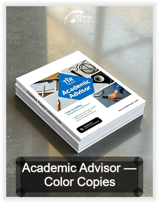 Academic Advisor business card design sample