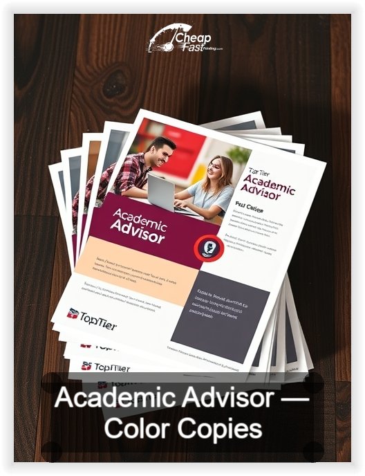 Academic Advisor business card design sample