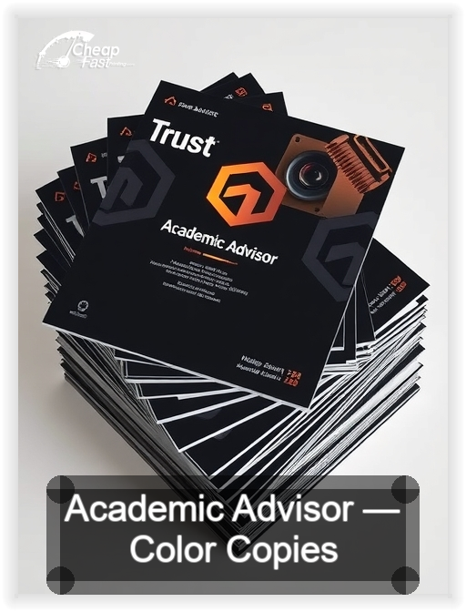 Academic Advisor business card design sample