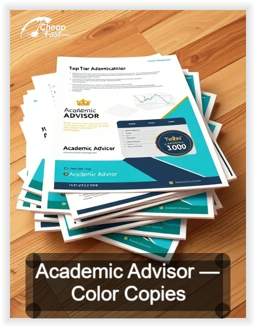 Academic Advisor business card design sample